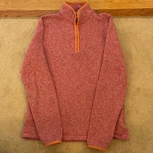 Lands’ End Girls Fleece Half-Zip, Pink, Youth XL